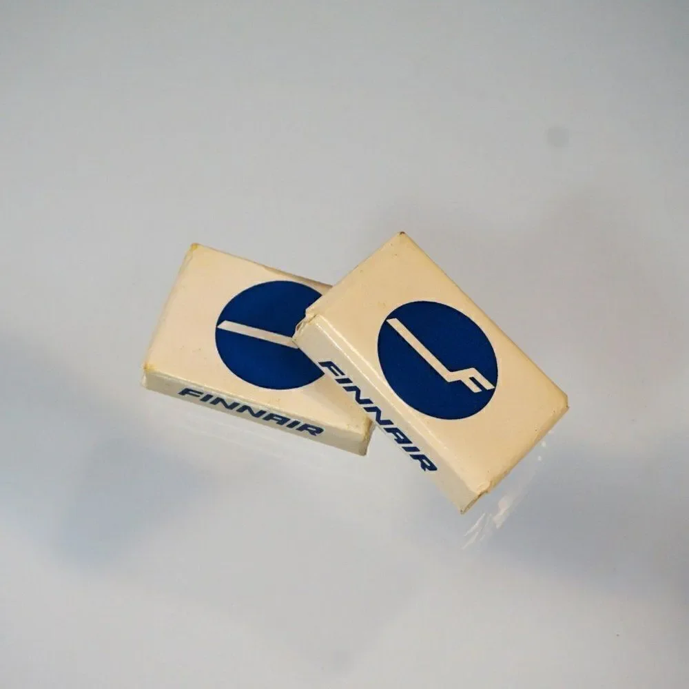 Vintage FINNAIR Airlines 2 Personal Size Soap Bars Finland Airline Toiletries